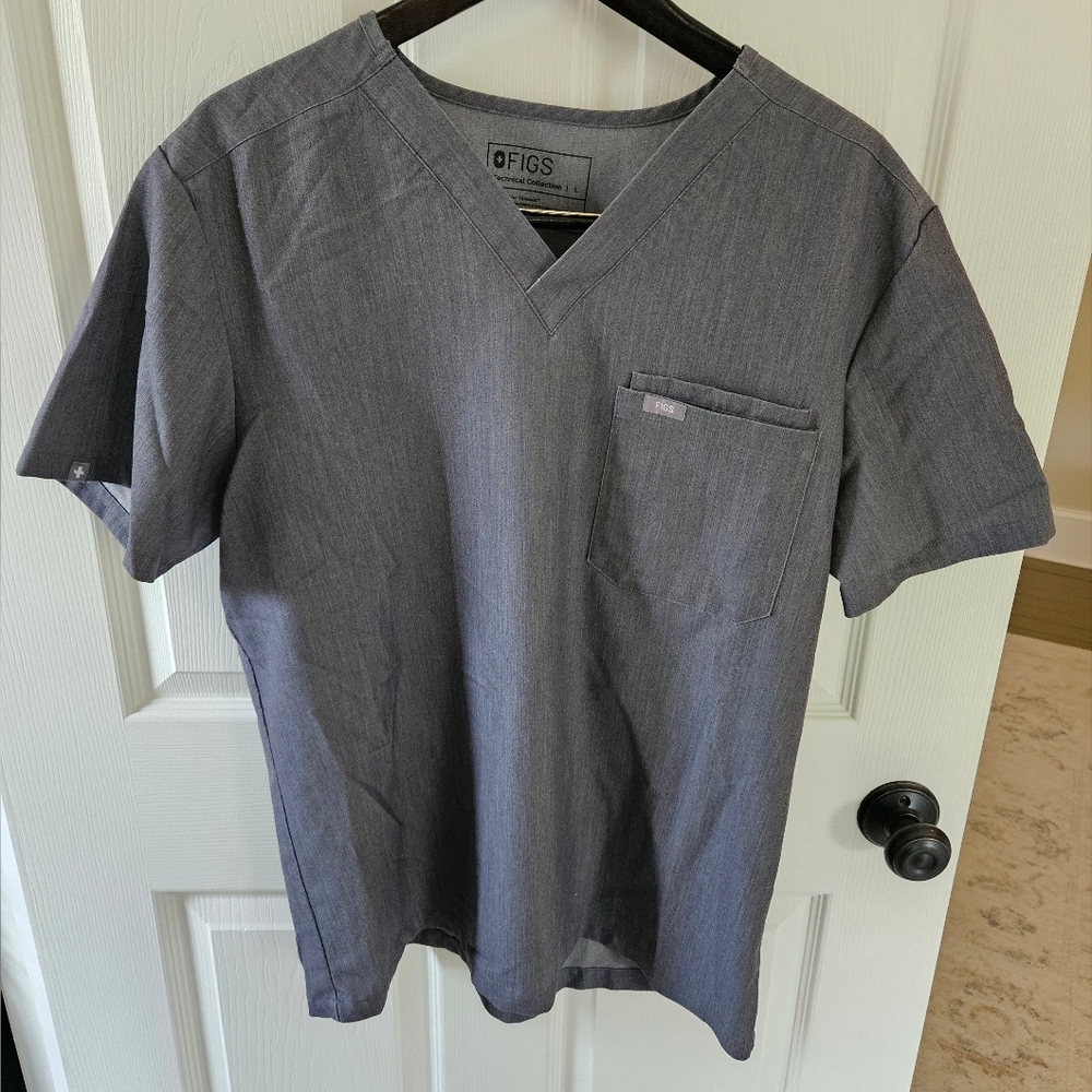 Men's FIGS Leon Scrub Top - Large - Graphite